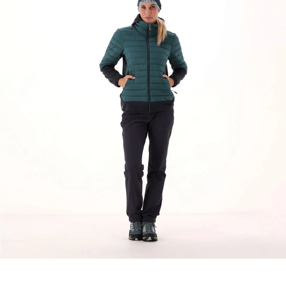 CMP puffer jacket pink black peony Unlimitech women's hybrid jacket quilted - Picture 5 of 16